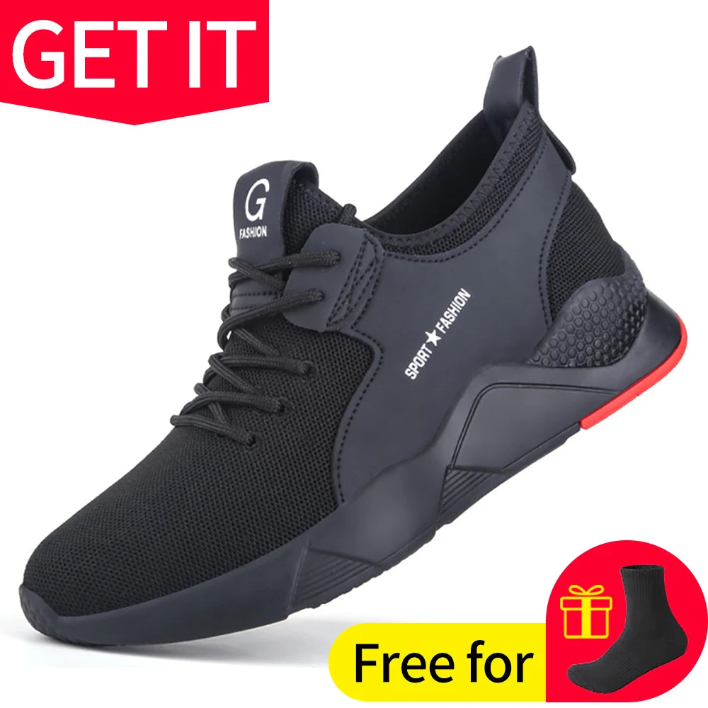 Tulldent Work Safety Shoes Anti Smashing Steel Toe Puncture Proof Boots
