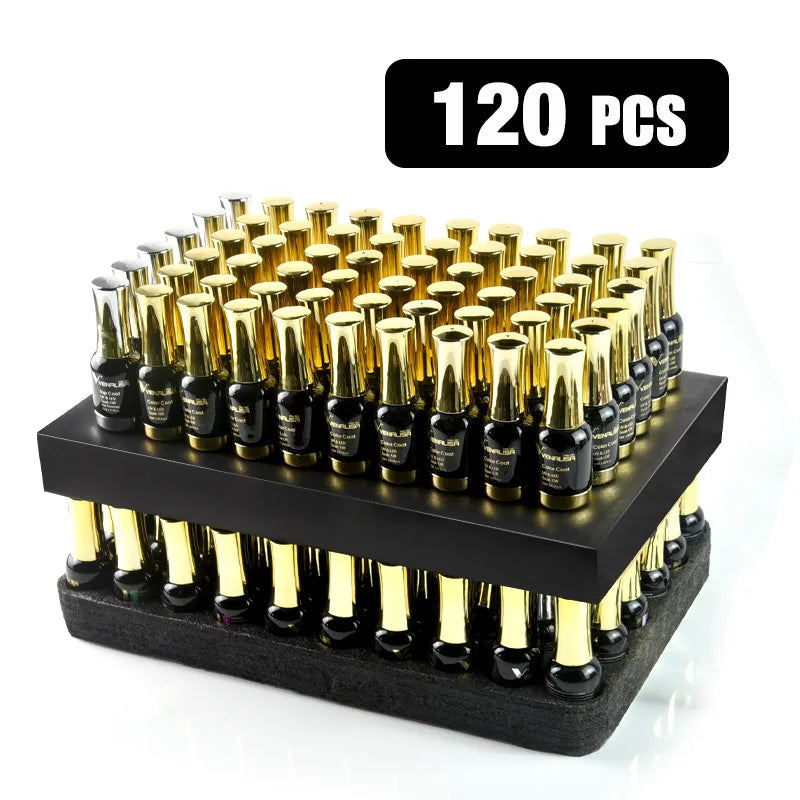 Venalisa Gel Nail Polish Set 120Pcs 12ml Soak Off Glitter