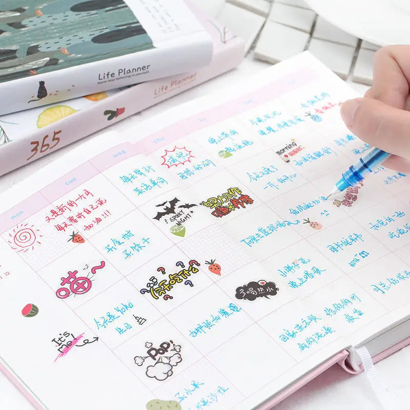 365 Planner Notebook With Colorful Inner Pages Yearly Plan