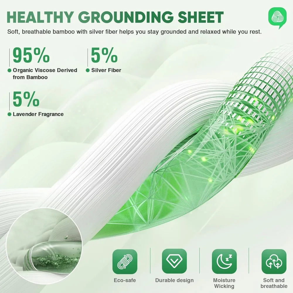 Grounding Bamboo Viscose Bed Sheet Kit With Silver Fiber