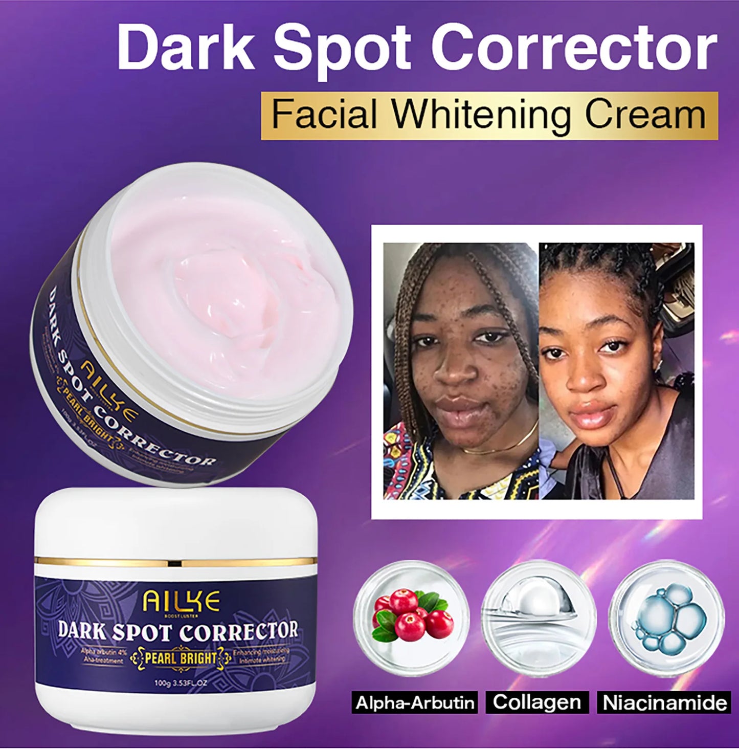 AILKE Dark Spots Remover Cream With Glutathione Vitamin E