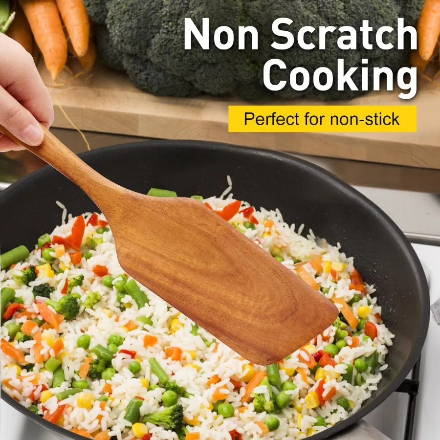 Best Non Toxic Wooden Spatula for Cooking Utels Teak Wood Wok Spatulas for en Spoon Pancake Turner Scraper Spurtle Bamboo en Ut