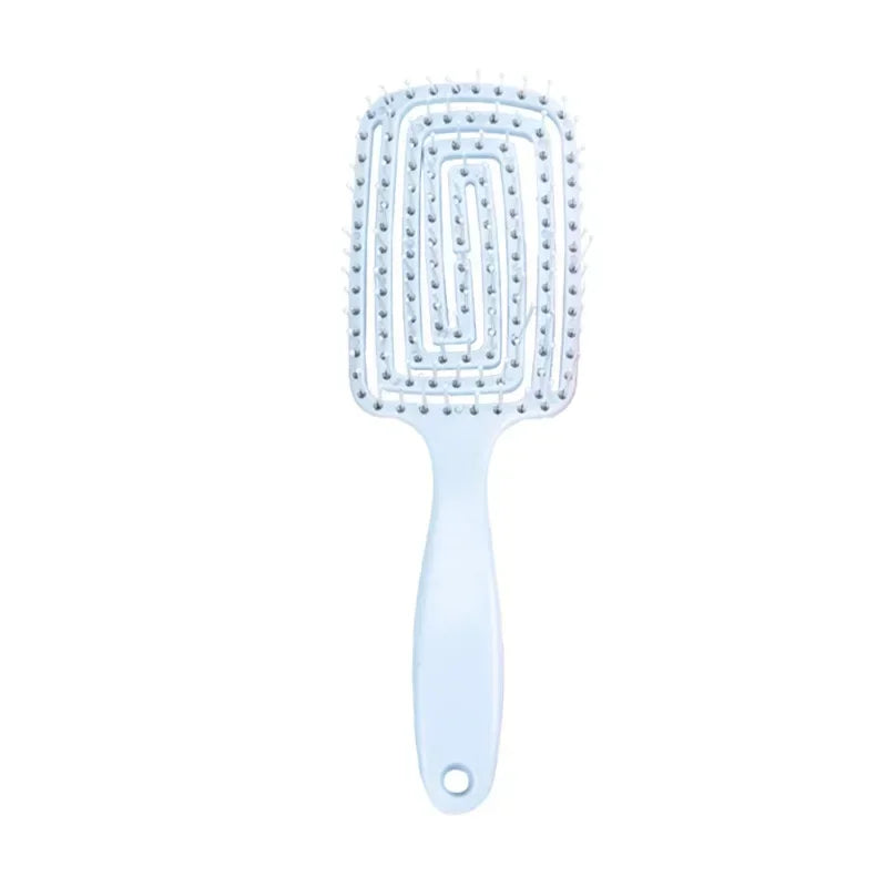 Hair Scalp Massage Comb Nylon Bristle Wet Dry Detangle Brush
