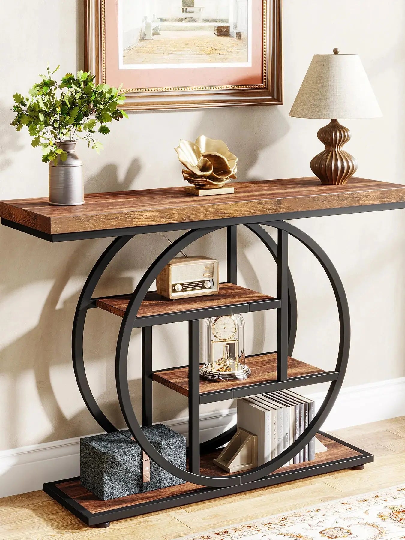 Tribesigns 41 Inch Console Table Four Tier Storage For Entryway