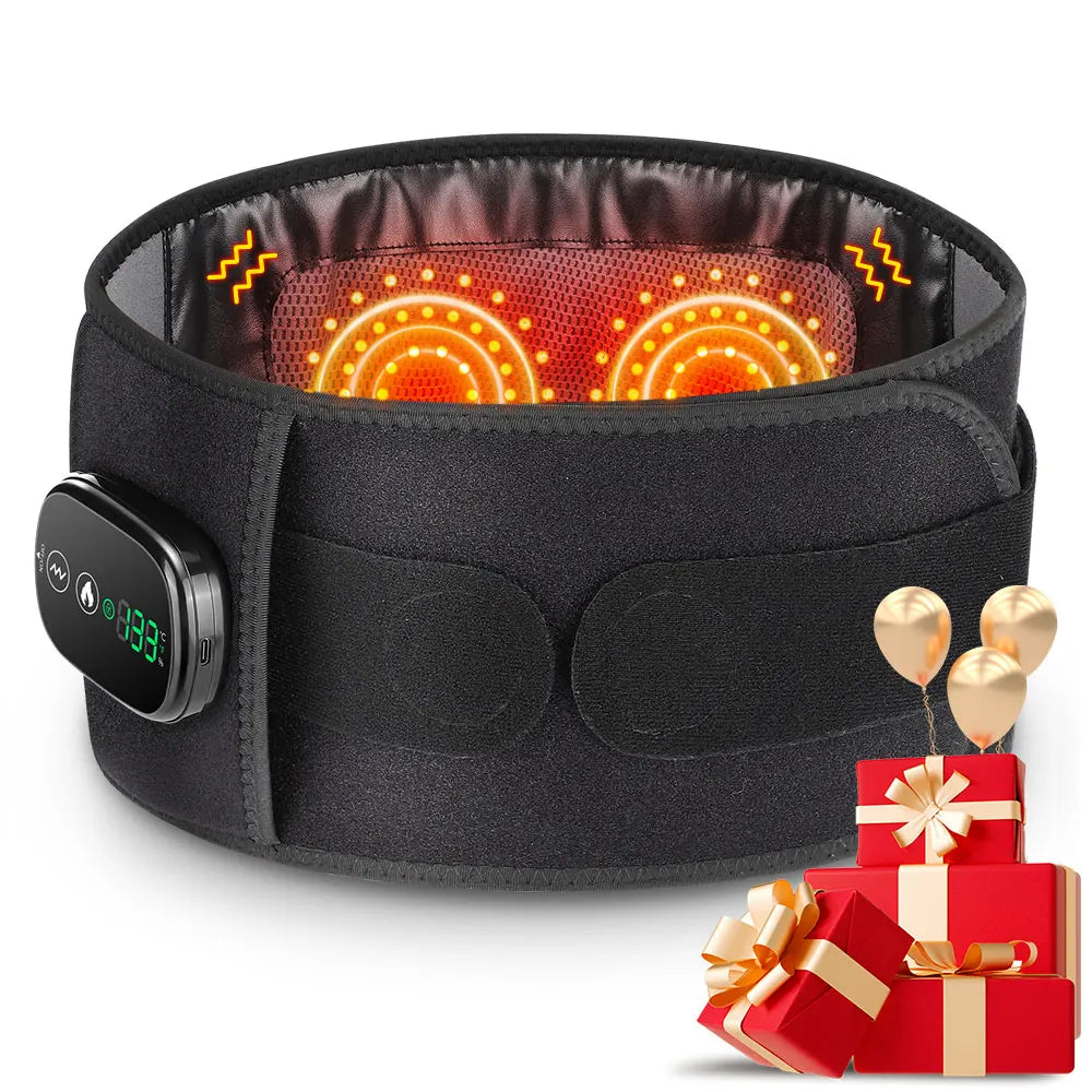 Heating Vibration Massager Belt Red Light Hot Compress Waist