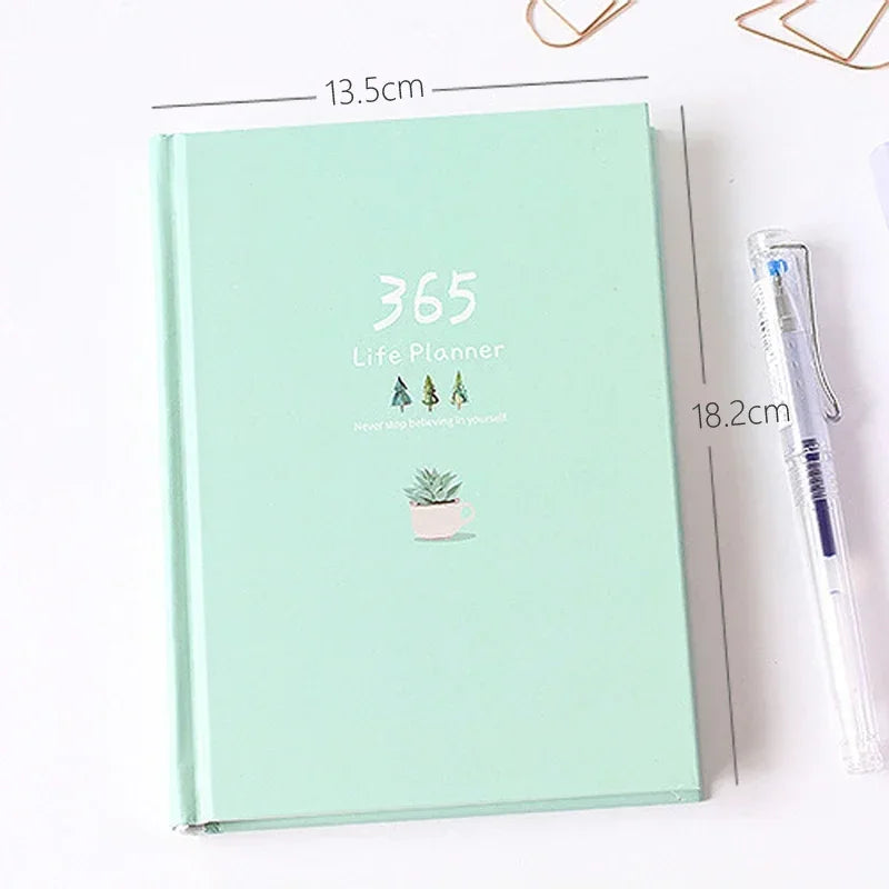 365 Planner Notebook With Colorful Inner Pages Yearly Plan