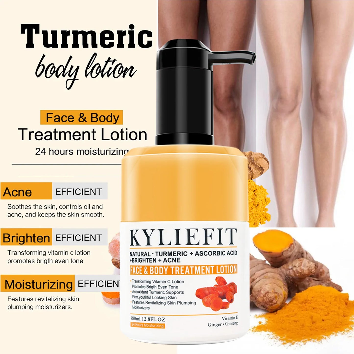 AILKE Organic Turmeric Skin Care Set for Acne Whitening