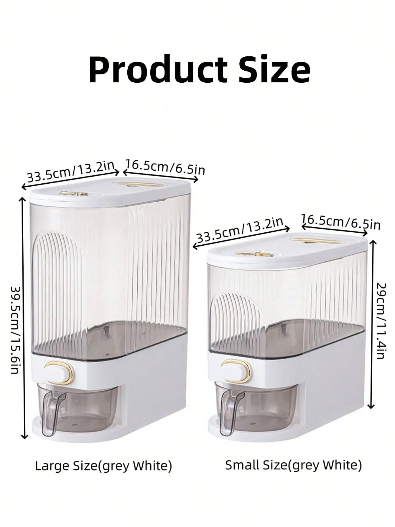5 In 1 Grain Dispenser Storage Jar With Lids