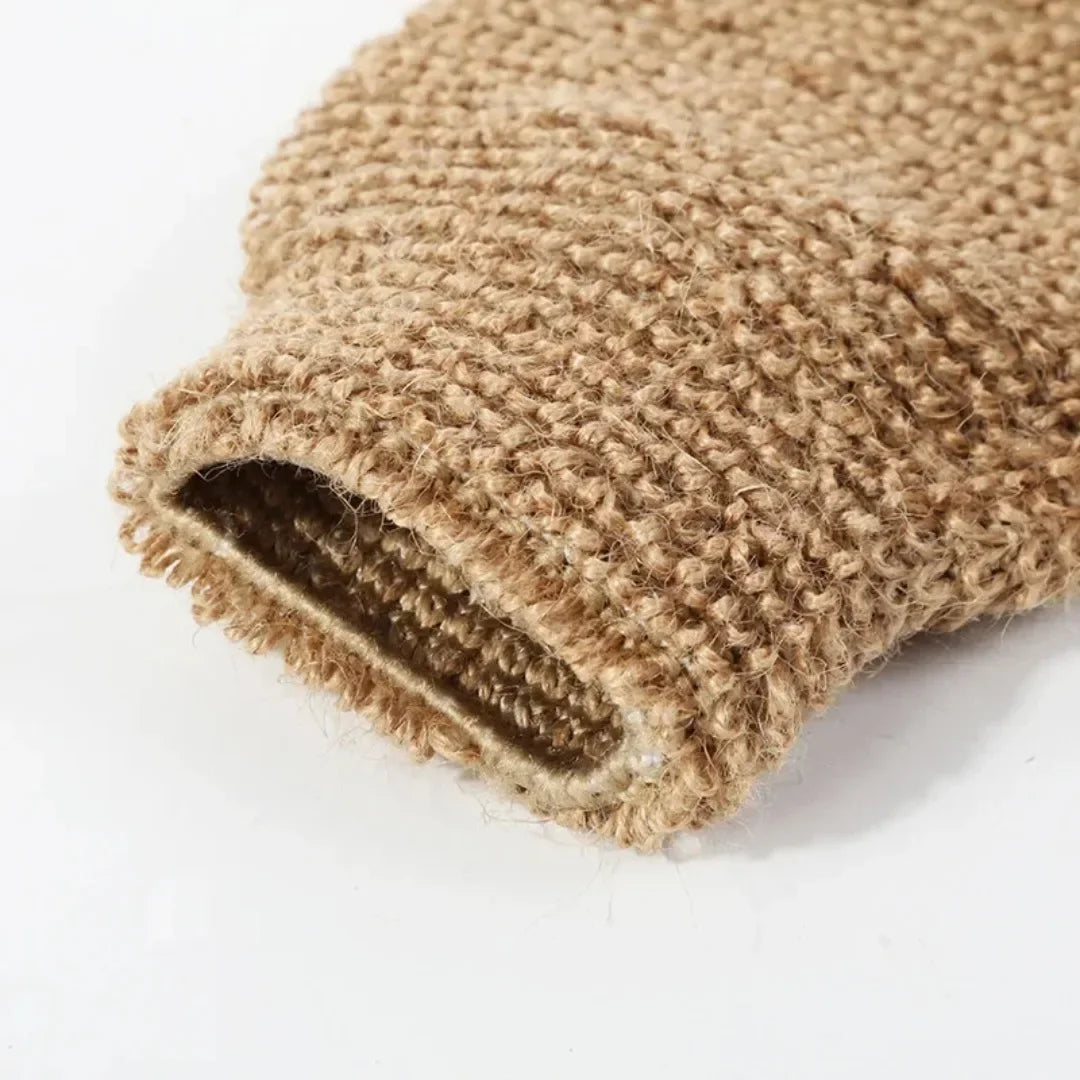 Hemp Back Scrubber Exfoliating Loofah Strap With Gloves