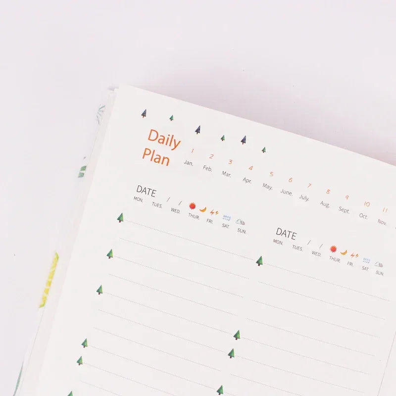 365 Planner Notebook With Colorful Inner Pages Yearly Plan