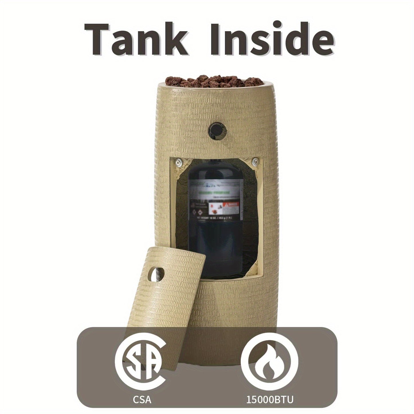 Sunbury Outdoor Propane Fire Pit Table 15000 BTU Patio Heater