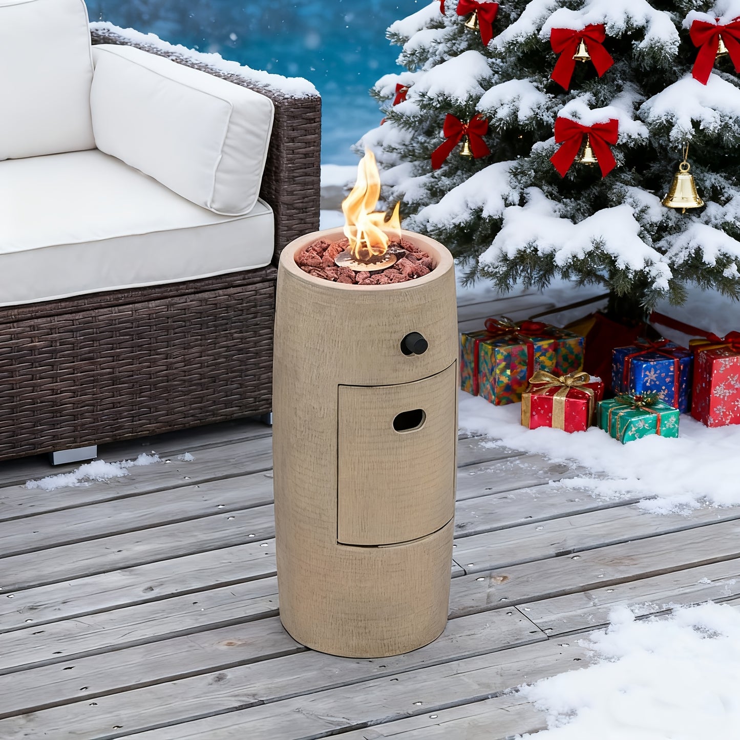 Sunbury Outdoor Propane Fire Pit Table 15000 BTU Patio Heater