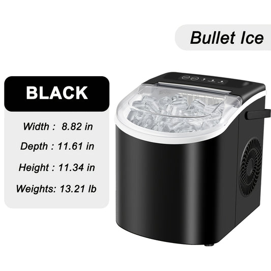 Countertop Ice Maker With Handle 26 Pounds Per Day Portable