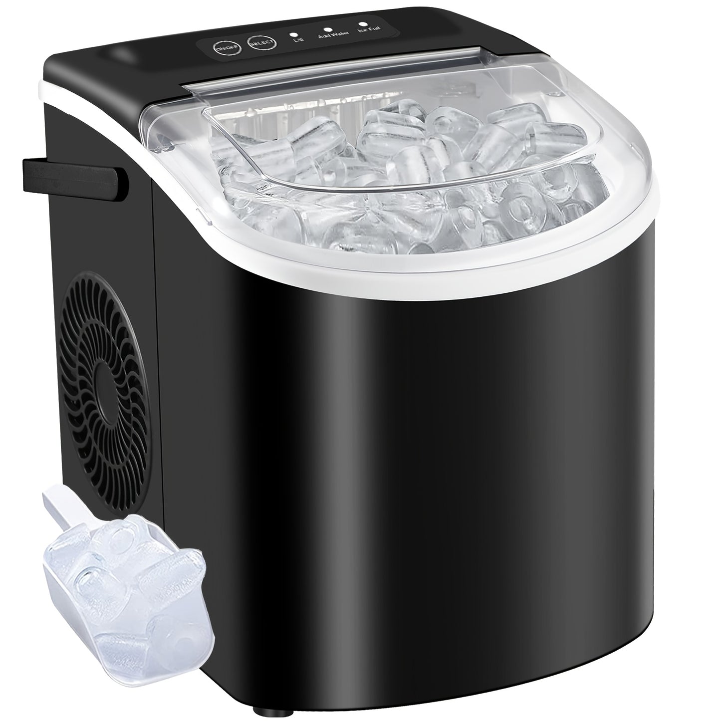 Countertop Ice Maker With Handle 26 Pounds Per Day Portable