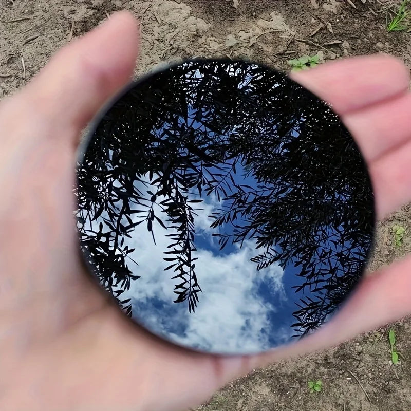 Black Obsidian Mirror Polished Stone Crystal Home Decor Gift