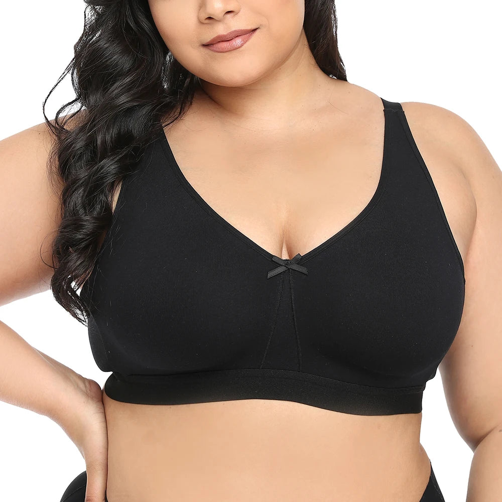 Sheroine Women Wirefree Cotton Bra For Full Coverage Comfort
