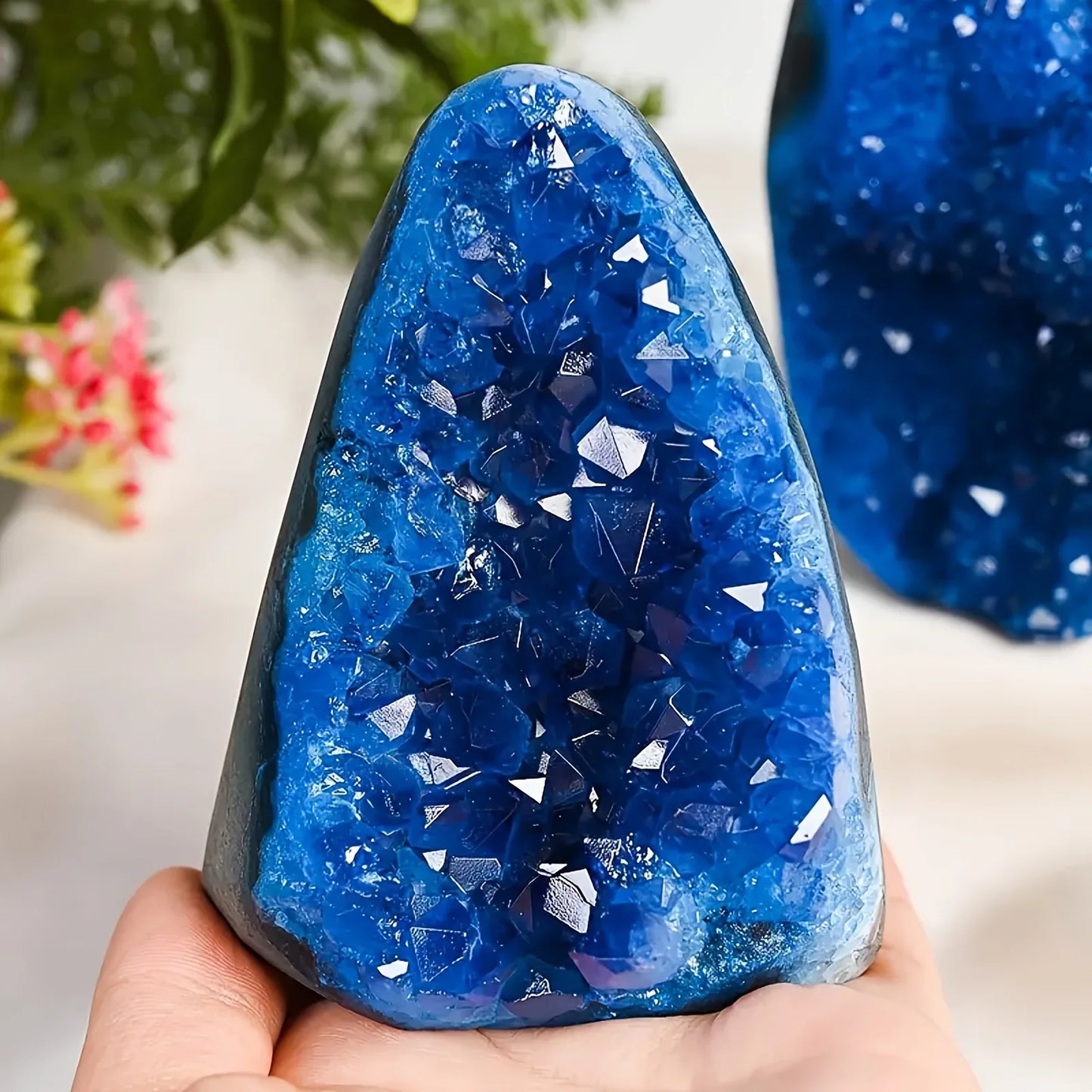 Blue Crystal Cluster Quartz Healing Home Decor Gift