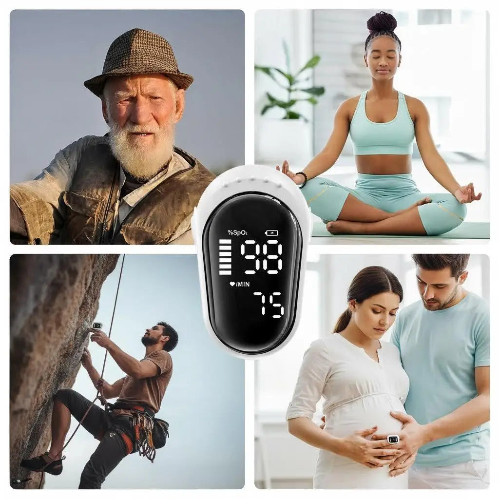 Jitesy Rechargeable Fingertip Pulse Oximeter And Heart Rate Tracker