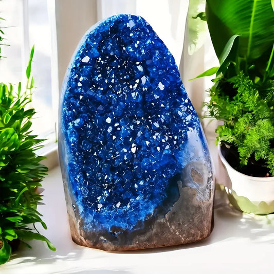 Blue Crystal Cluster Quartz Healing Home Decor Gift