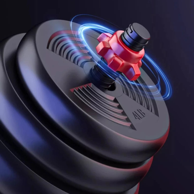 5 To 44 Lbs Adjustable Dumbbell Barbell Set With Non Slip Grip For Home Gym