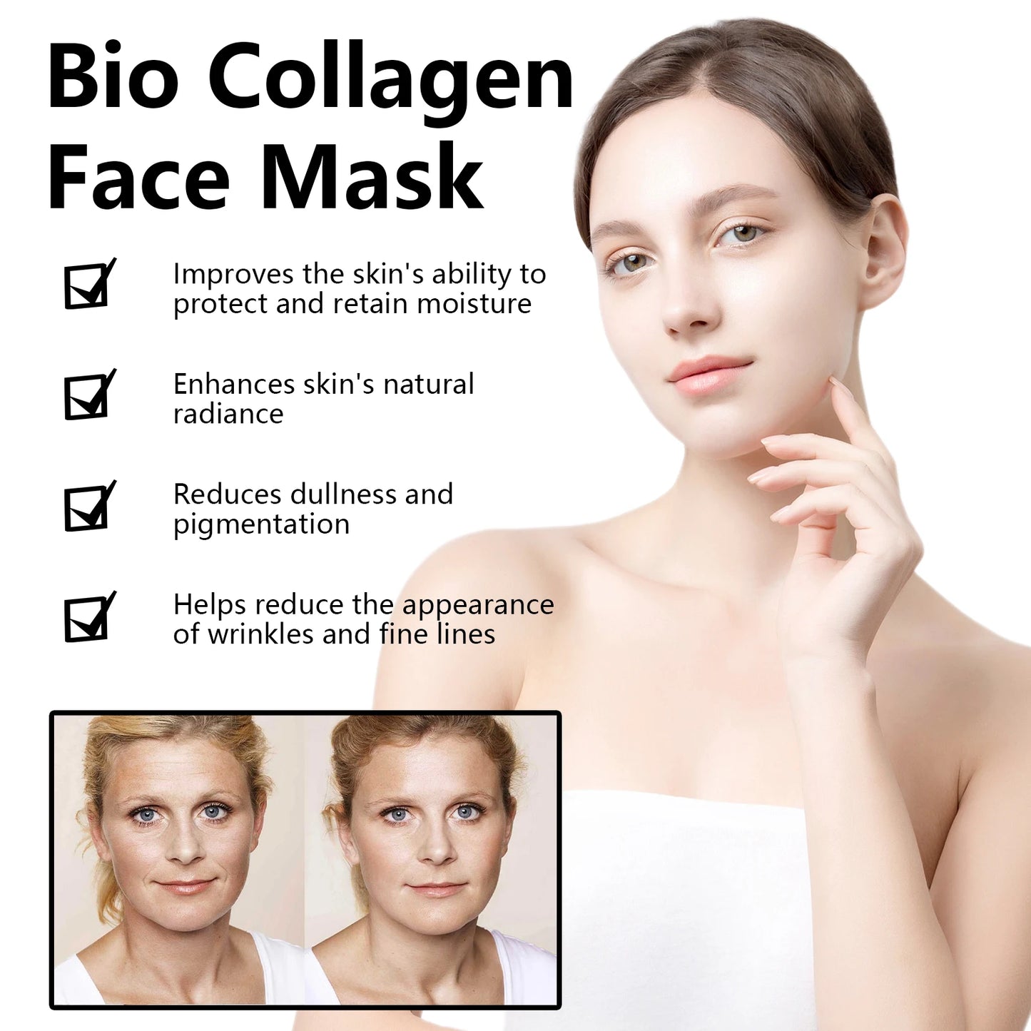 Hoygi Collagen Face Mask Moisturizing Glow for Elastic Skin