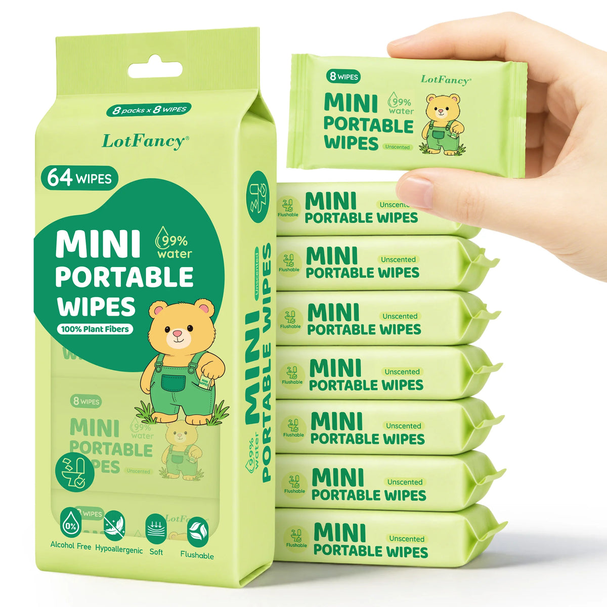 Flushable Wet Wipes Septic Safe Personal Hygiene Cleaning Cloths
