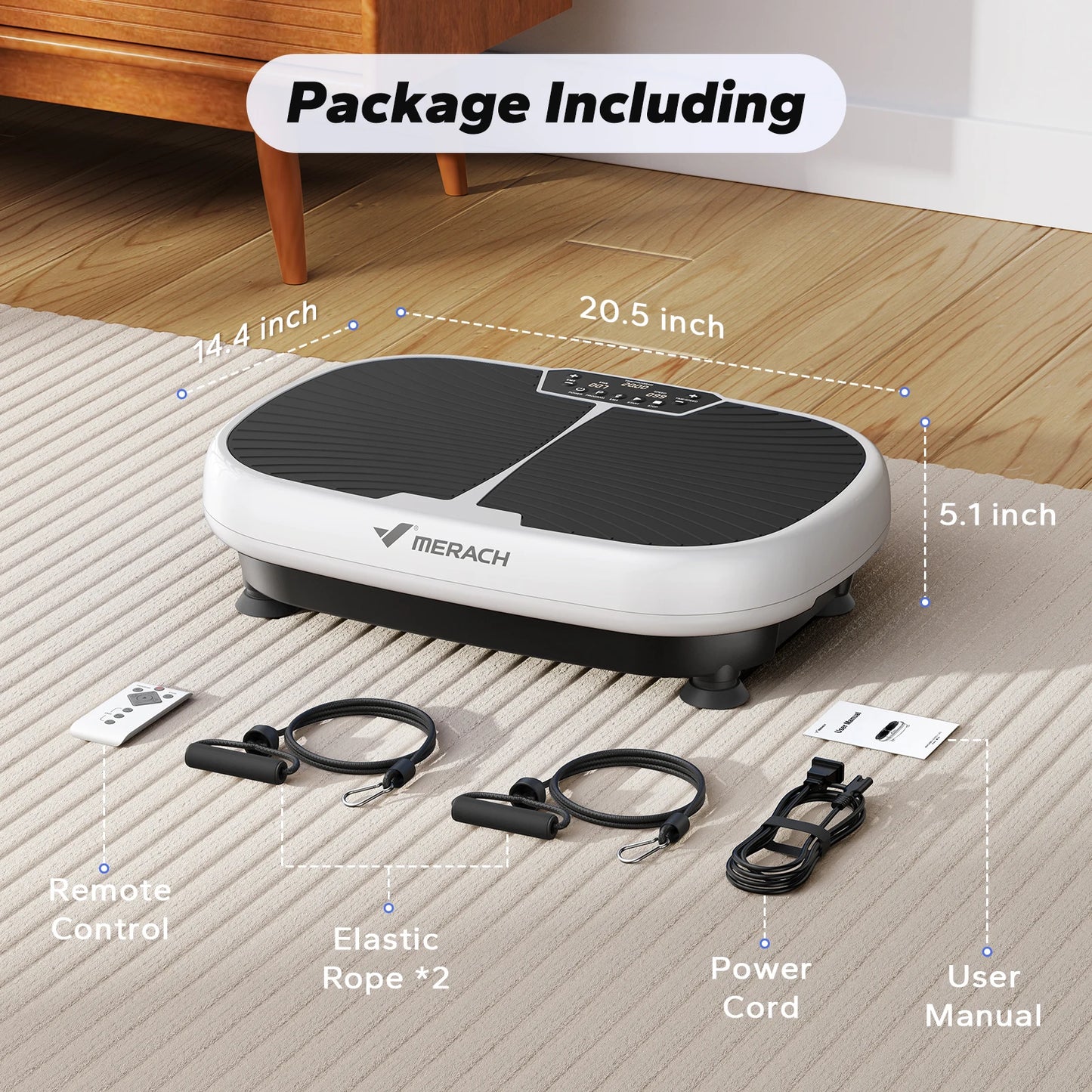 MERACH EMS Vibration Plate Exercise Machine for Lymphatic Drainage