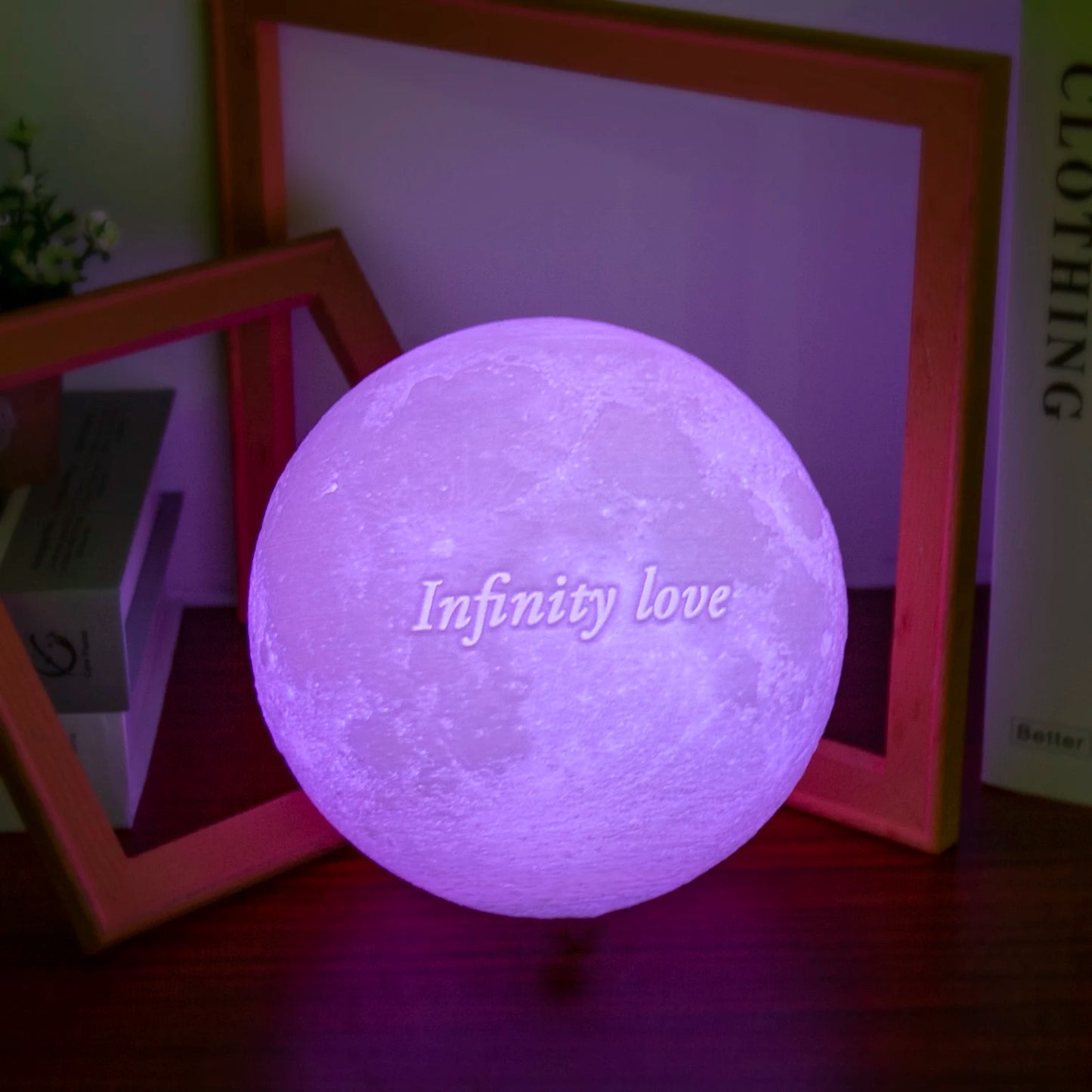 Moon Lamp With Personalized Photo Text USB Night Light