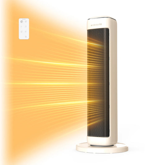 Airmate Ceramic Tower Electric Space Heater With Adjustable Thermostat