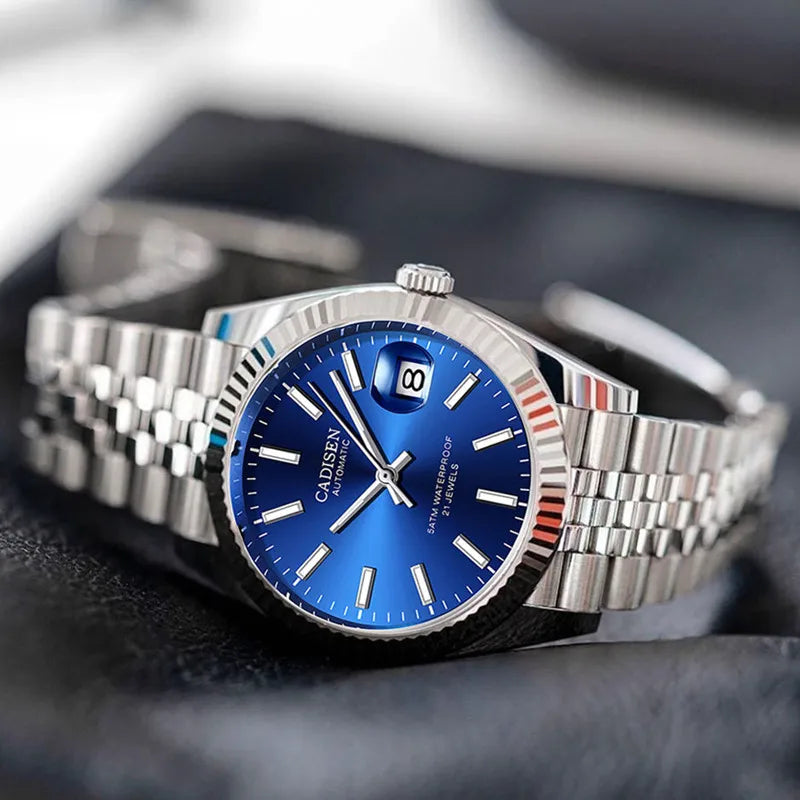 Cadisen Automatic Mechanical Watch For Men Miyota 8215 Stainless Steel