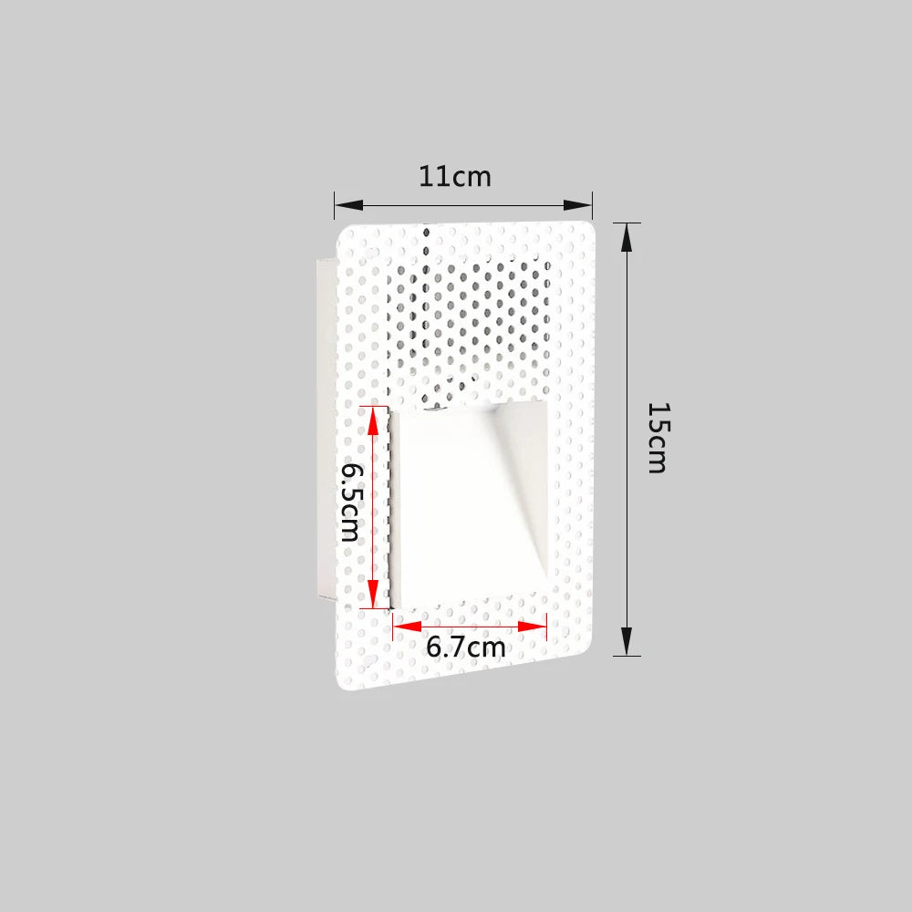 Sandiy Motion Sensor Recessed Wall Lamp Staircase Home Lighting