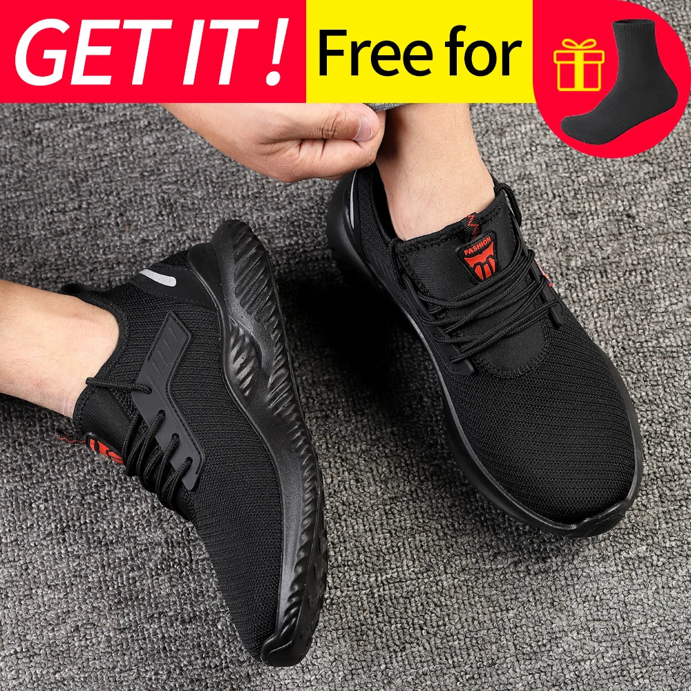 Tulldent Work Safety Shoes Anti Smashing Steel Toe Puncture Proof Boots