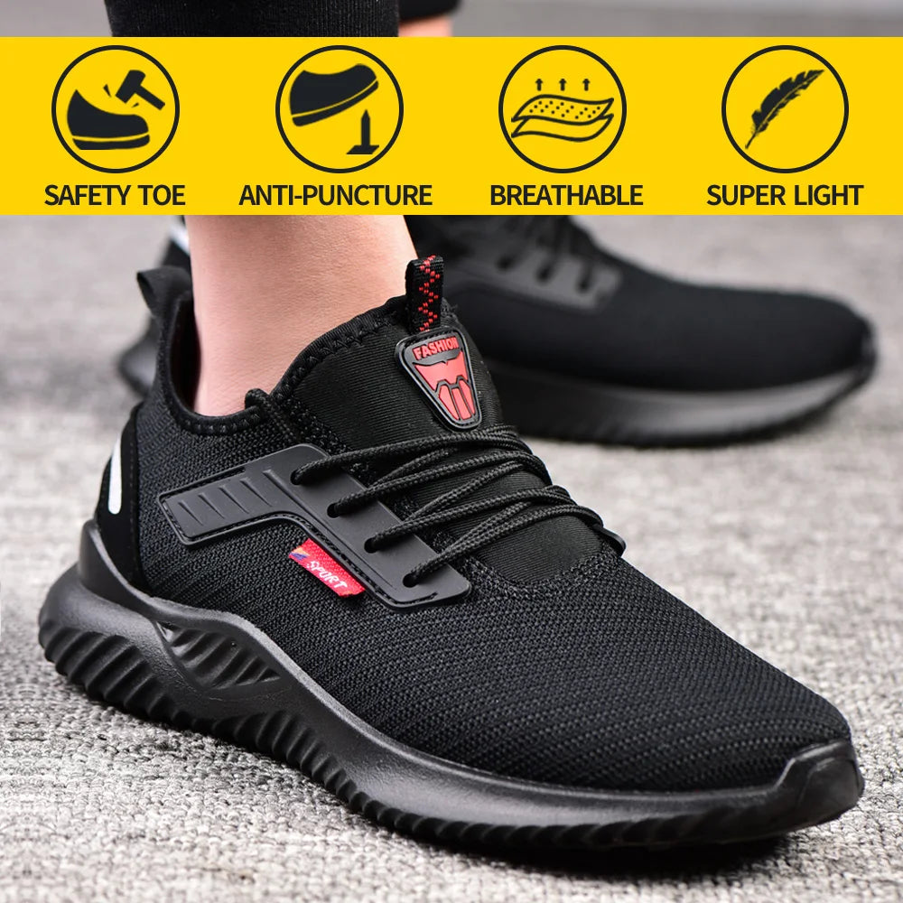 Tulldent Work Safety Shoes Anti Smashing Steel Toe Puncture Proof Boots