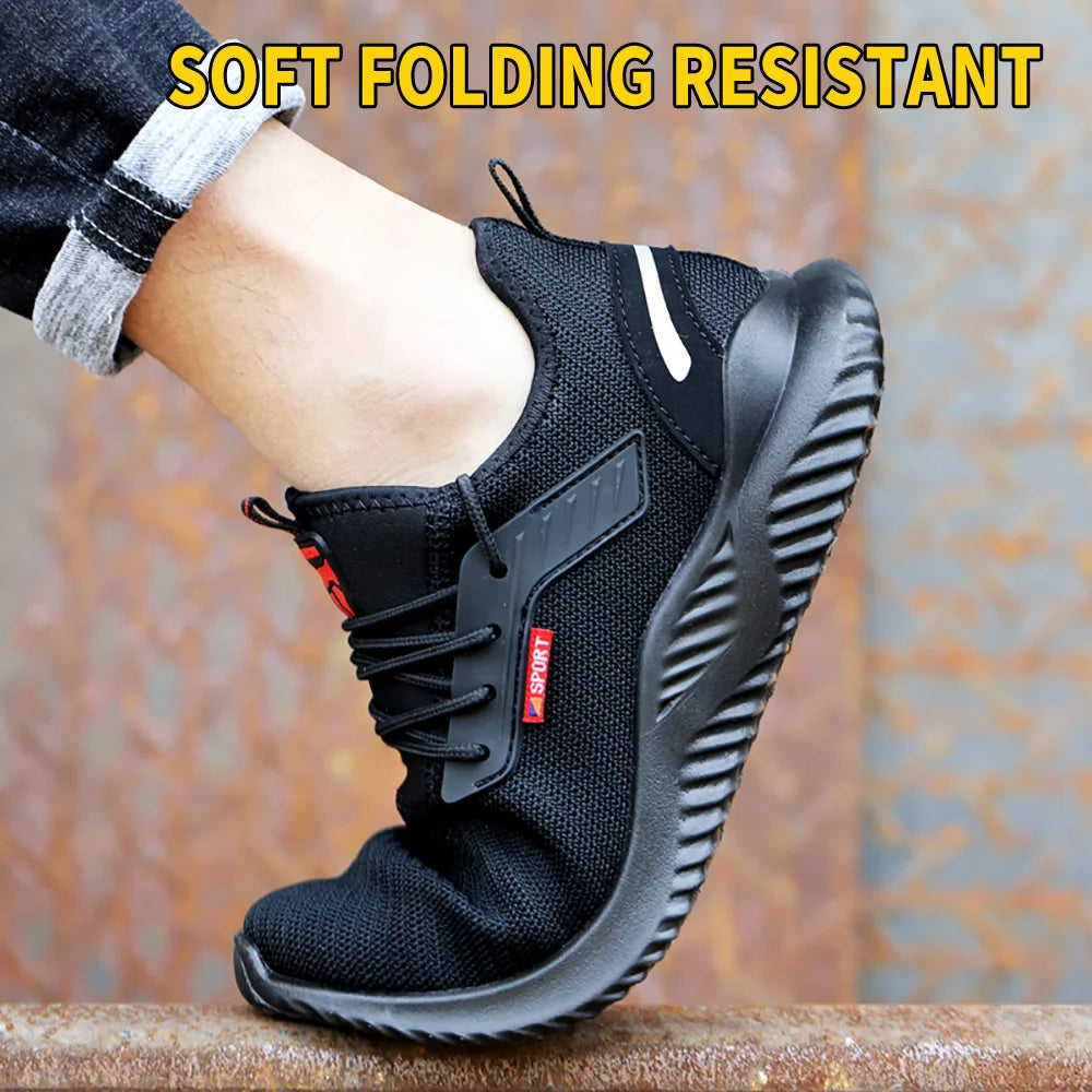 Tulldent Work Safety Shoes Anti Smashing Steel Toe Puncture Proof Boots