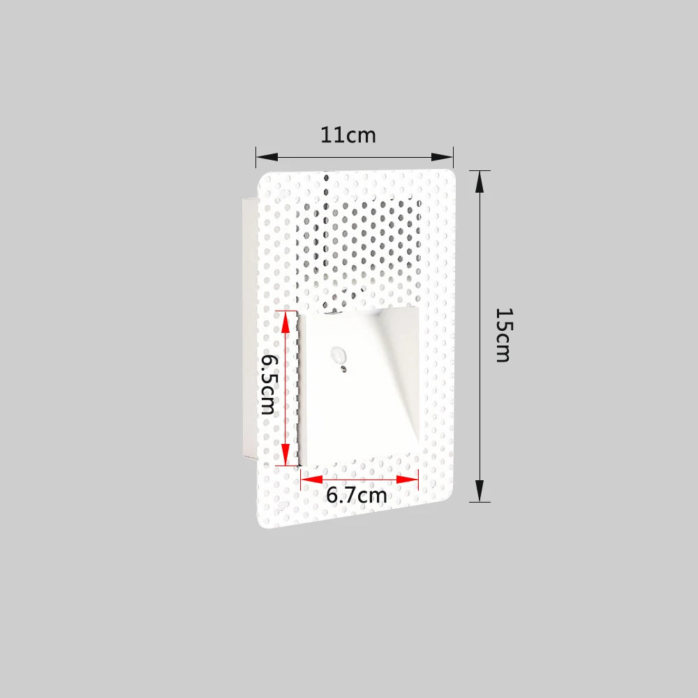 Sandiy Motion Sensor Recessed Wall Lamp Staircase Home Lighting