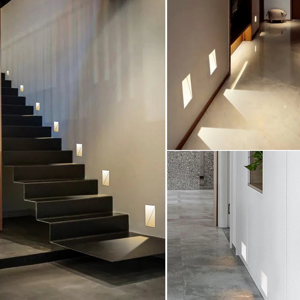 Sandiy Motion Sensor Recessed Wall Lamp Staircase Home Lighting