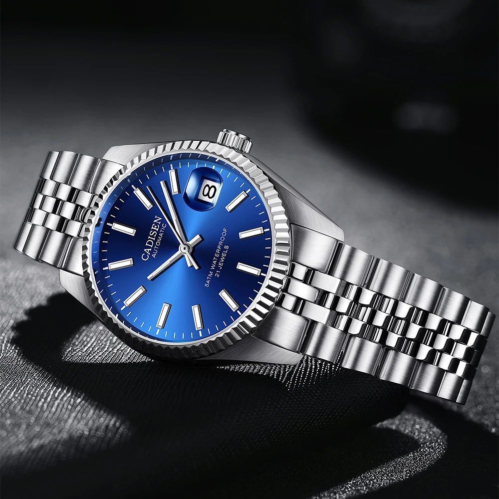 Cadisen Automatic Mechanical Watch For Men Miyota 8215 Stainless Steel