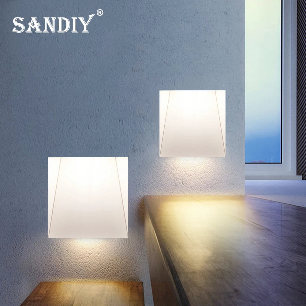 Sandiy Motion Sensor Recessed Wall Lamp Staircase Home Lighting