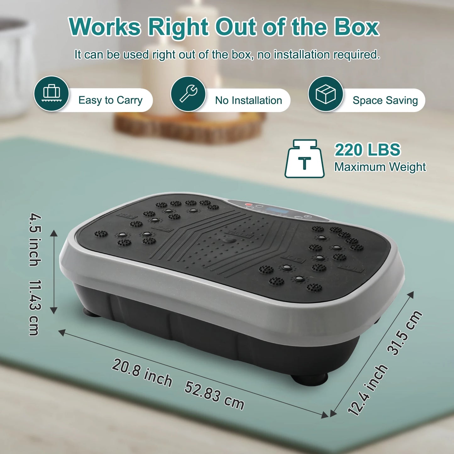 Vibration Plate Exercise Machine for Fat Burning Full Body Home Workout Portable