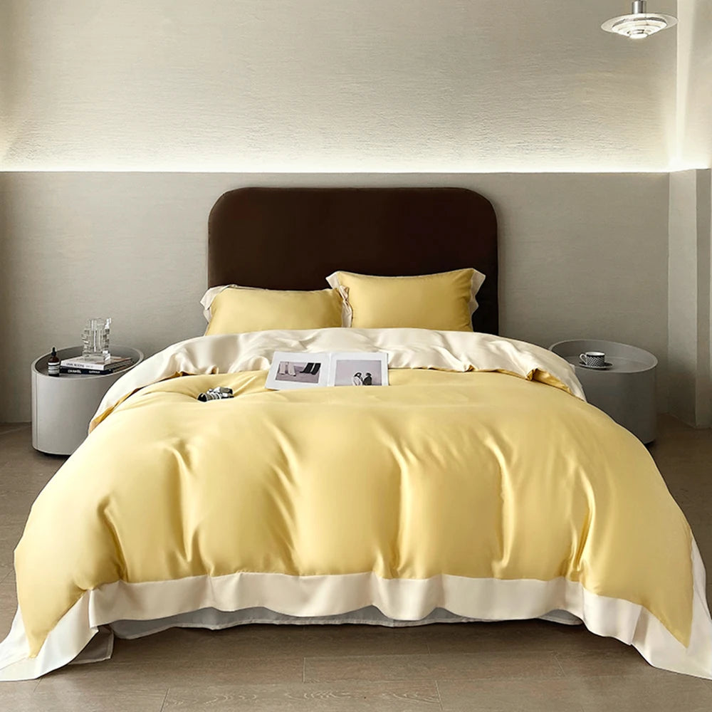 Liv_EstheteCN Top Grade 100 Percent Silk Duvet Cover Set