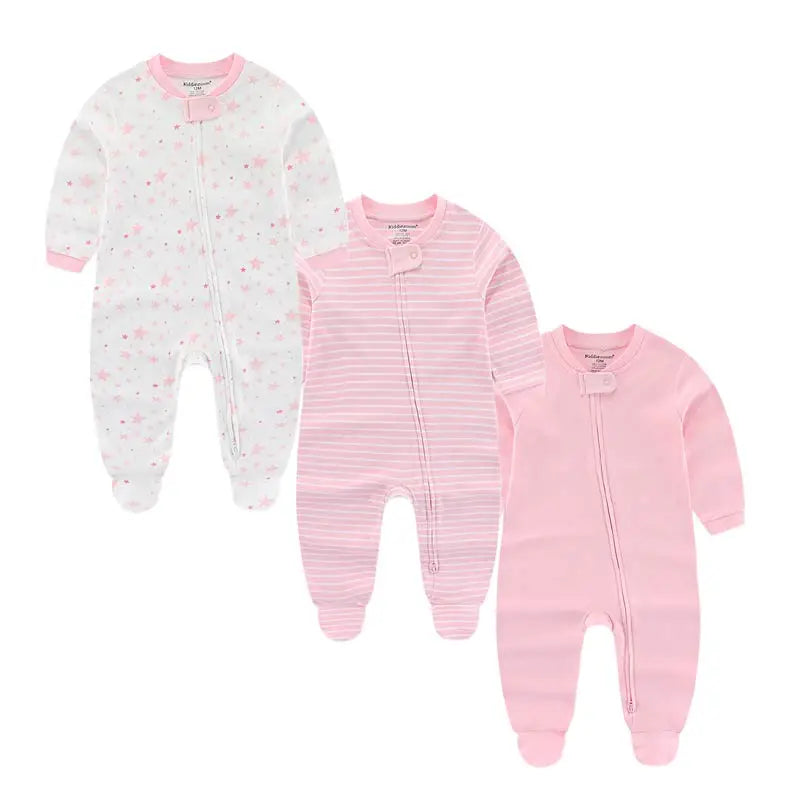 Unisex Cotton Baby Romper Set For Newborns Three Pieces