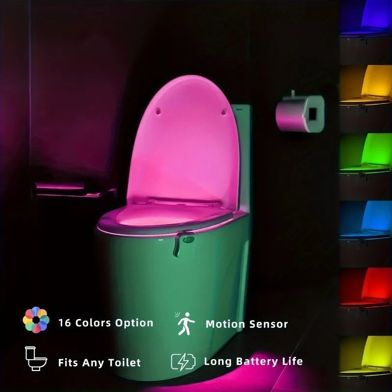Motion-Sensing Toilet Seat Night Light