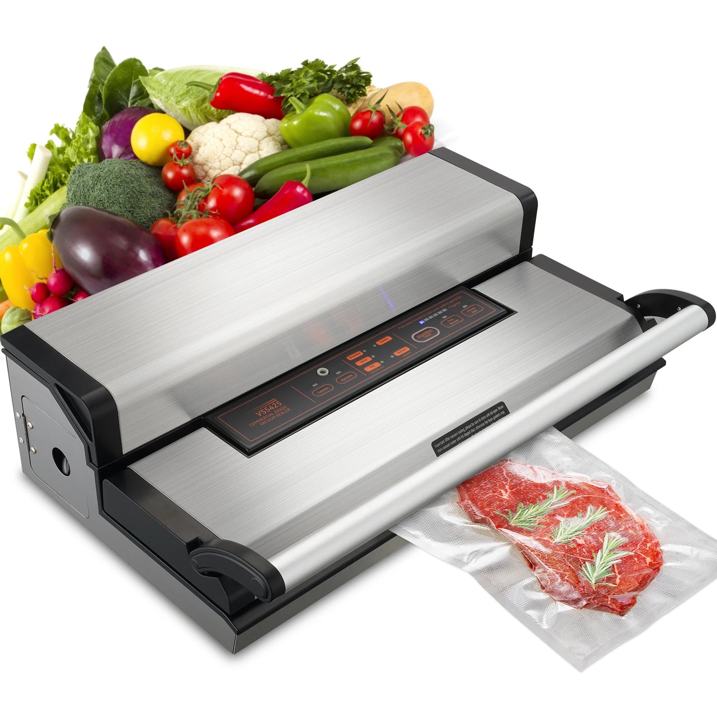 SucceBuy Commercial Vacuum Sealer Machine Multifunction With Bag Roll Cutter