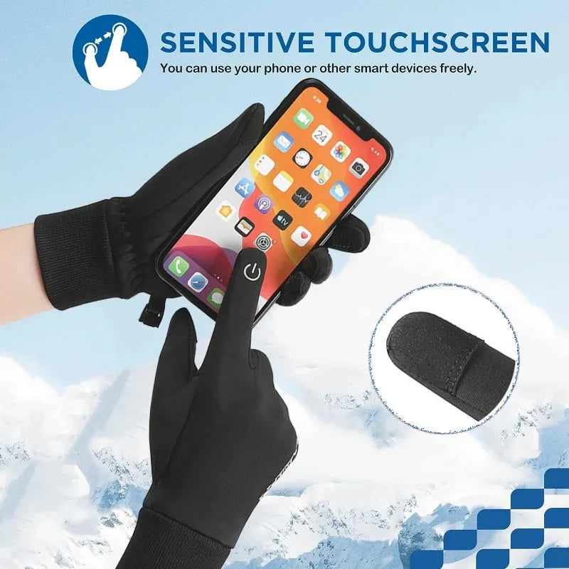 Kids Winter Padded Gloves Waterproof Touchscreen Non-Slip Outdoor