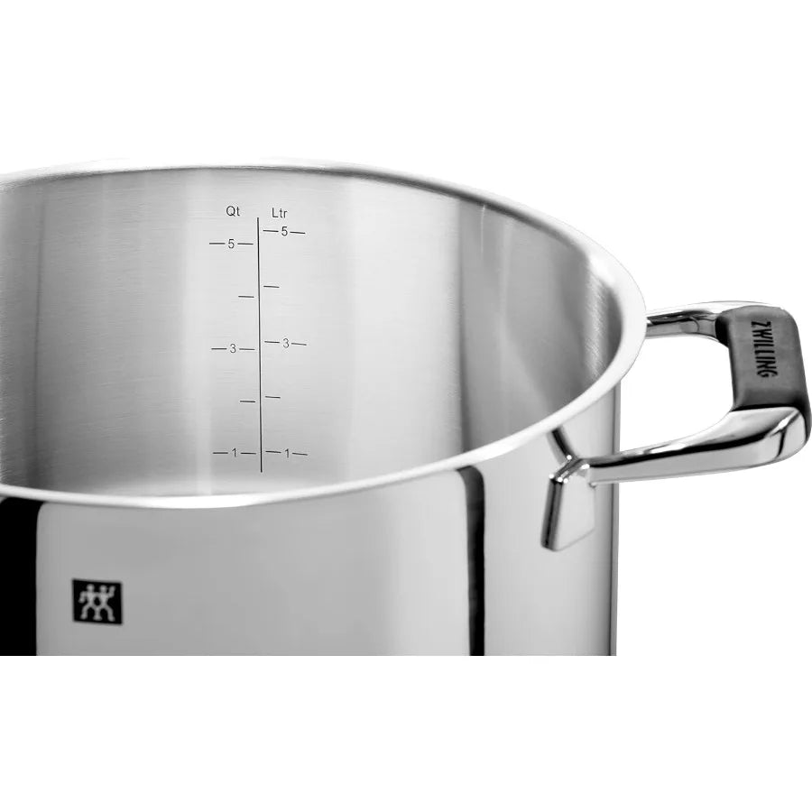 Cornelia Poletto Five Piece Stainless Steel Induction Saucepan Set