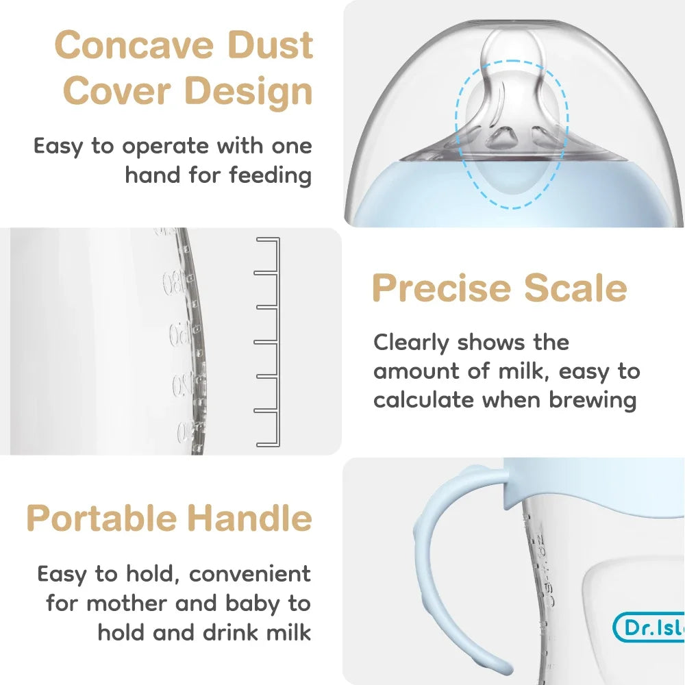 MAMIJOY BPA Free Baby Bottle With Handle For Newborn Feeding