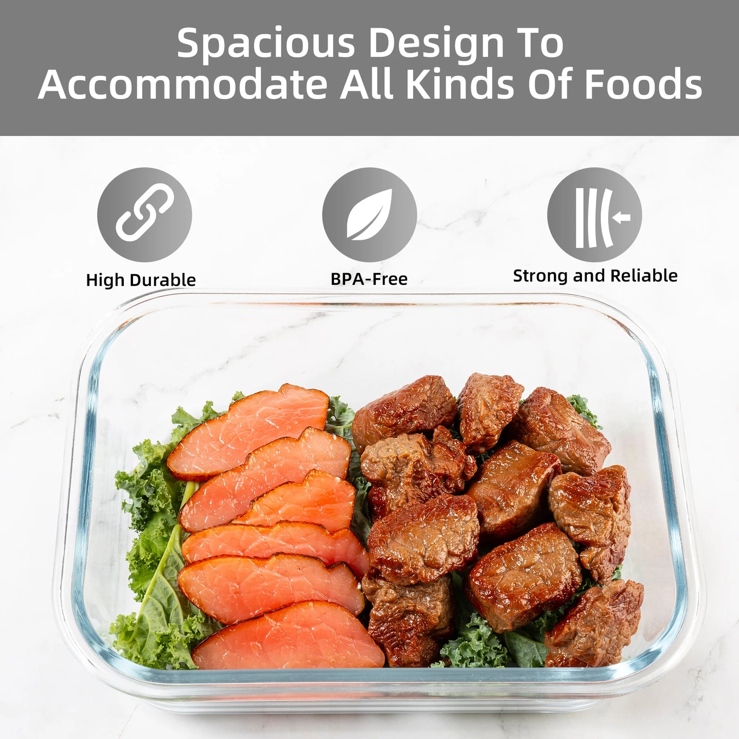 16 Piece Glass Food Storage Containers Set Leakproof And Airtight