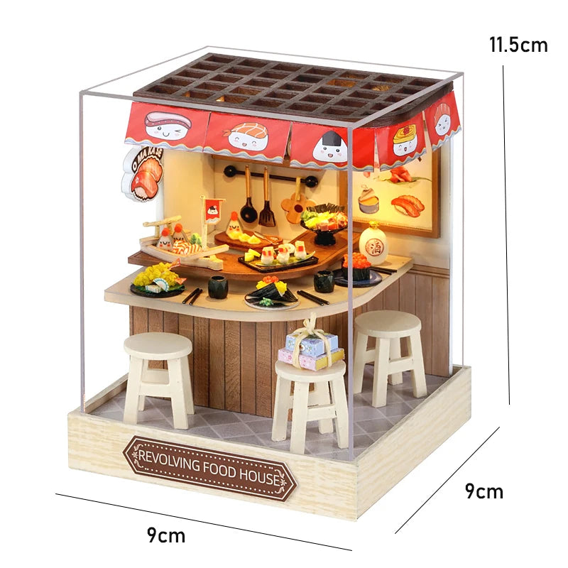 DIY Wooden Mini Seaside Villa Dollhouse Kit With Furniture