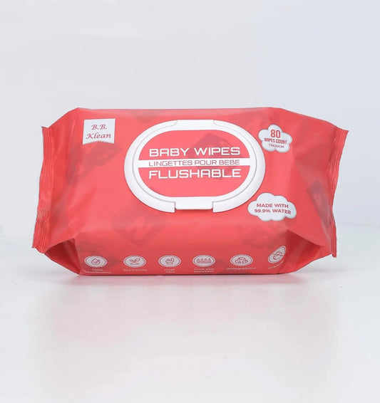 Flushable Baby Wipes Hypoallergenic Unscented Sensitive Skin
