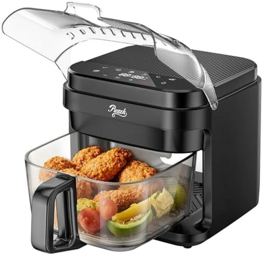 5 8QT Glass Air Fryer Non Toxic Basket Infrared Heating